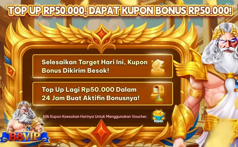 TOP UP RP50.000, DAPAT KUPON BONUS RP50.000!